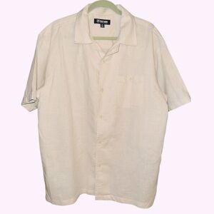 Men's Cream Short Sleeve‎ Shirt